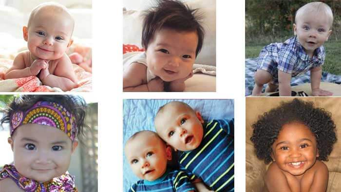 Example of baby contest winners, these are the Gerber babies.